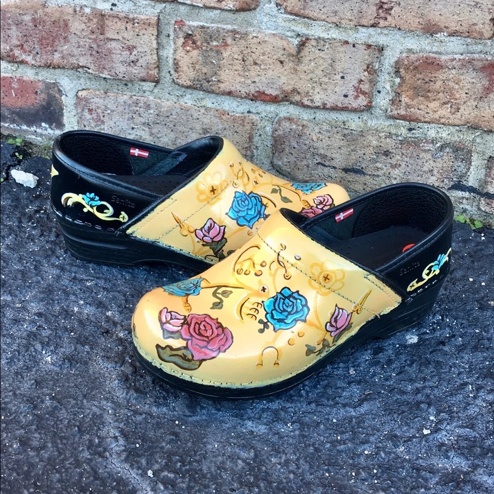 Sanita Artist Hand Painted Clogs